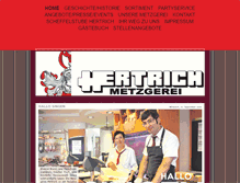 Tablet Screenshot of metzgerei-hertrich.de